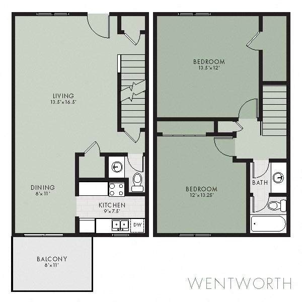 Floor Plans of Country Club Village Apartments & Townhomes
